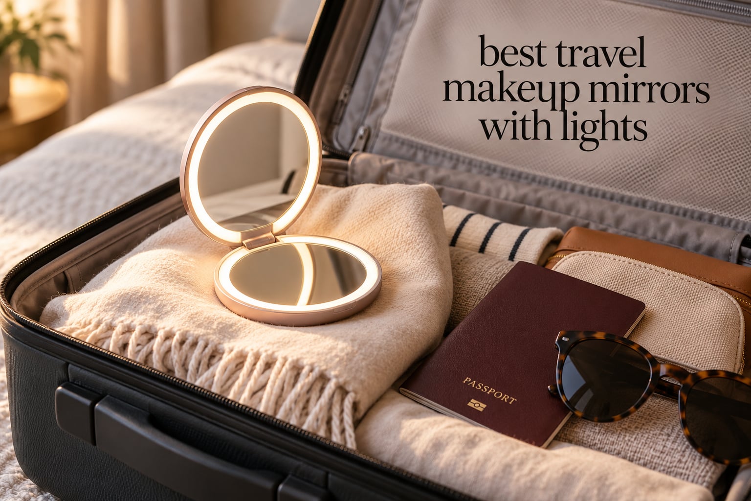 best travel makeup mirrors with lights