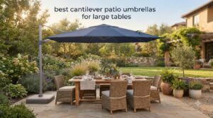 best cantilever patio umbrellas for large tables