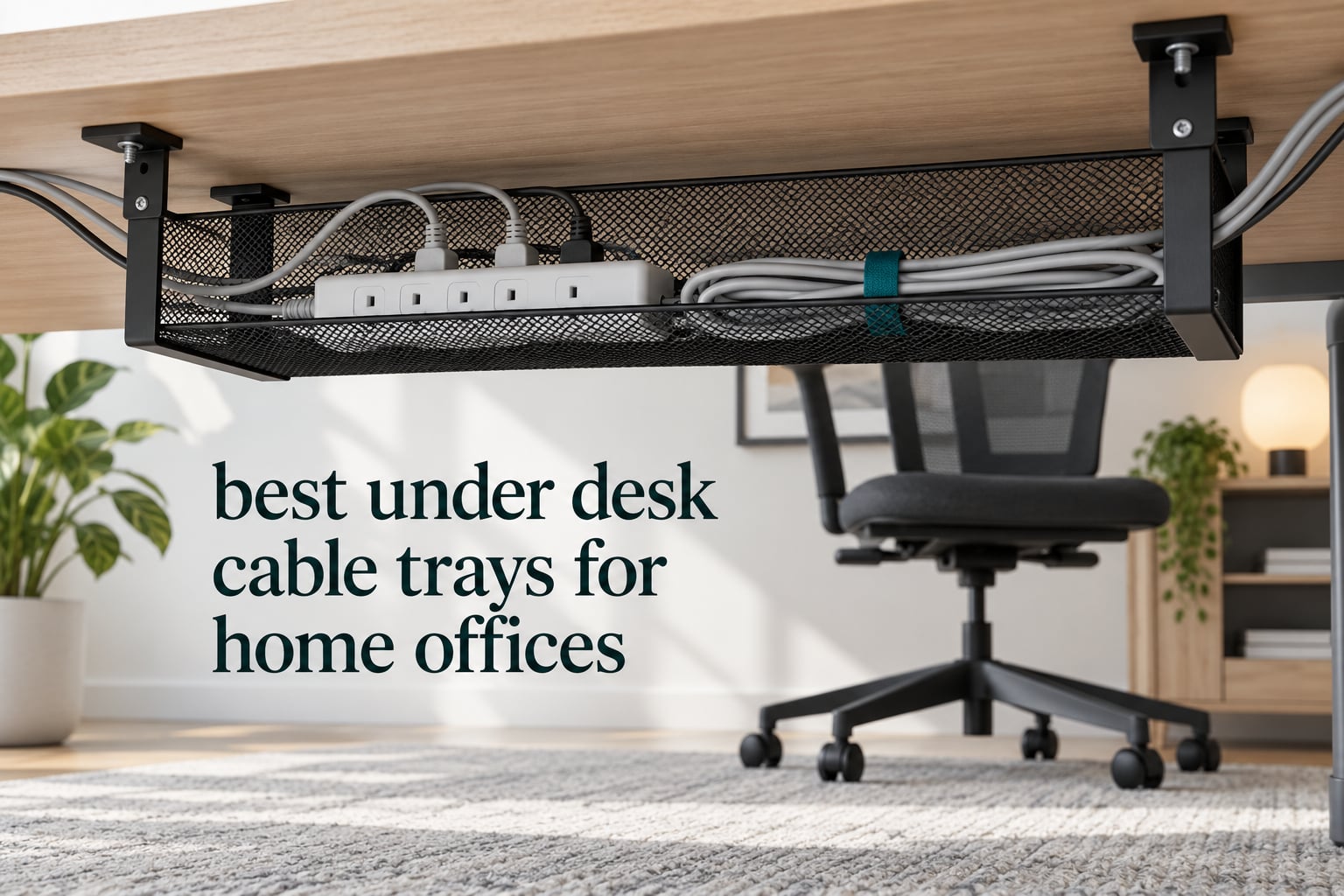 best under desk cable trays for home offices