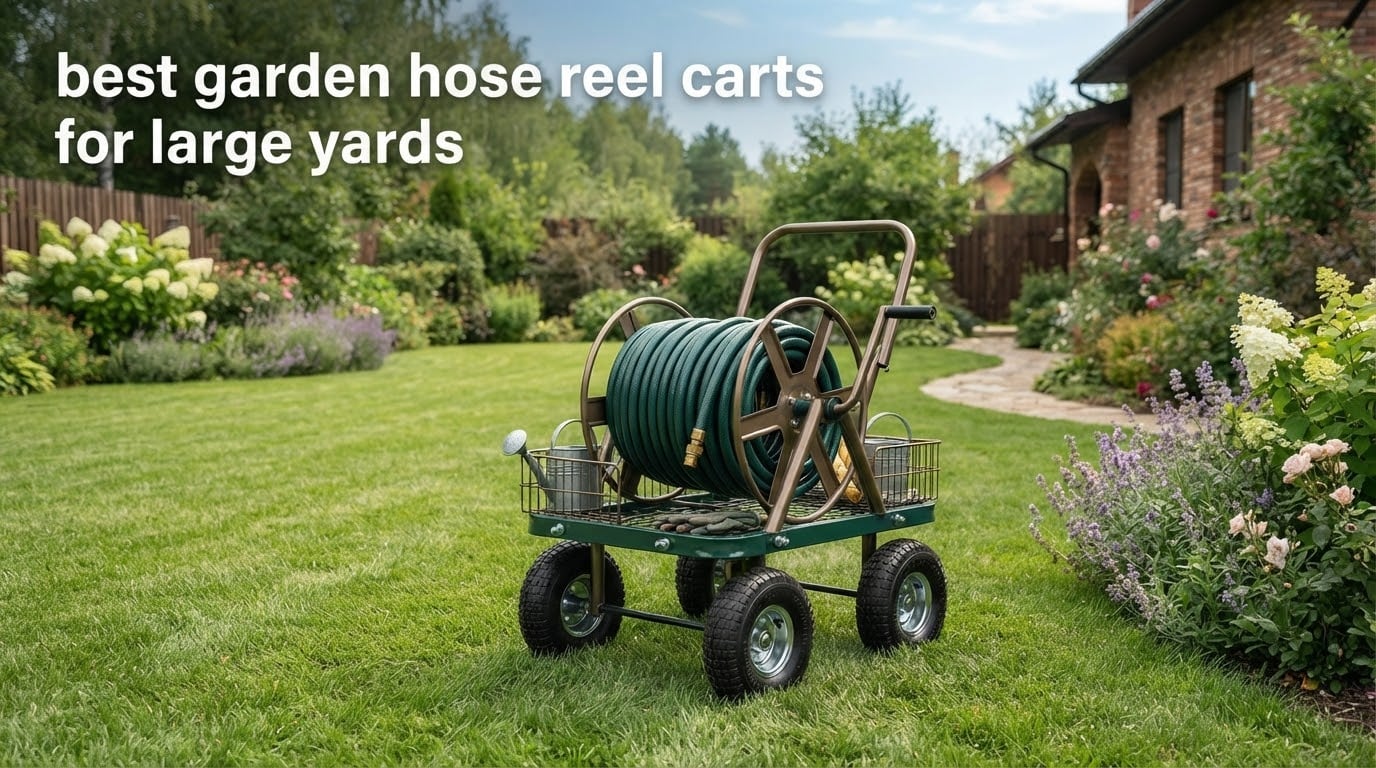 best garden hose reel carts for large yards